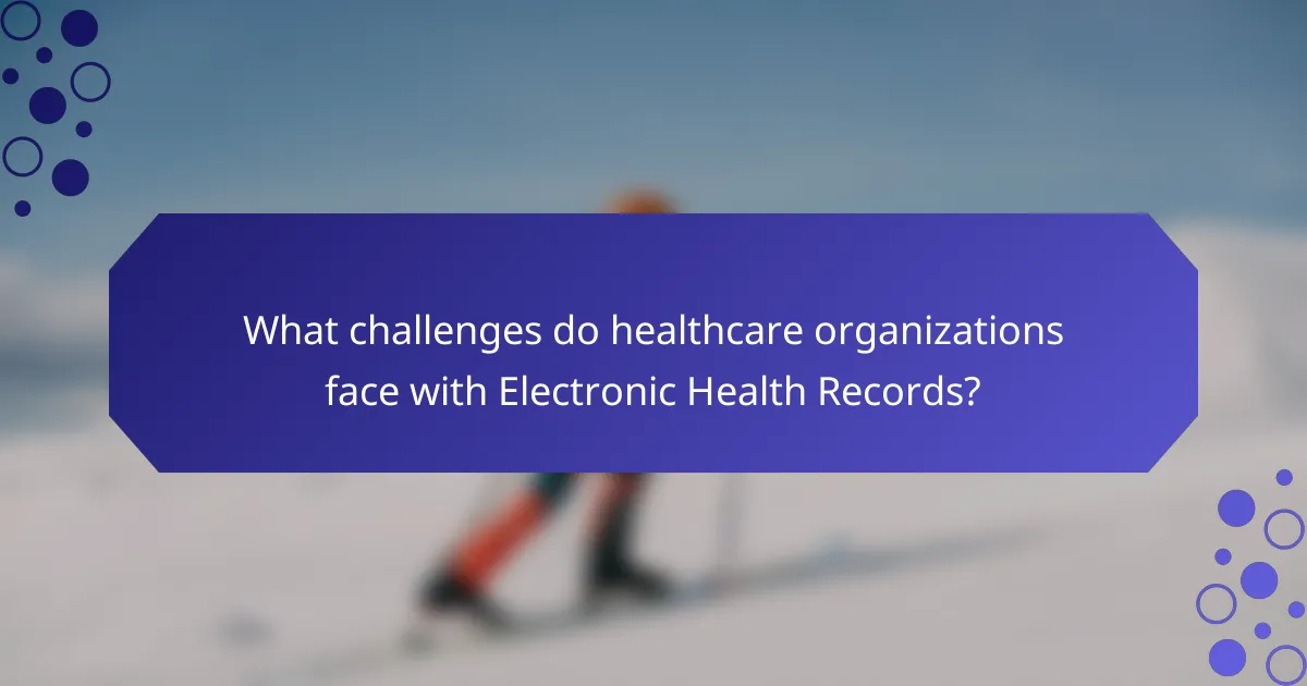 What challenges do healthcare organizations face with Electronic Health Records?