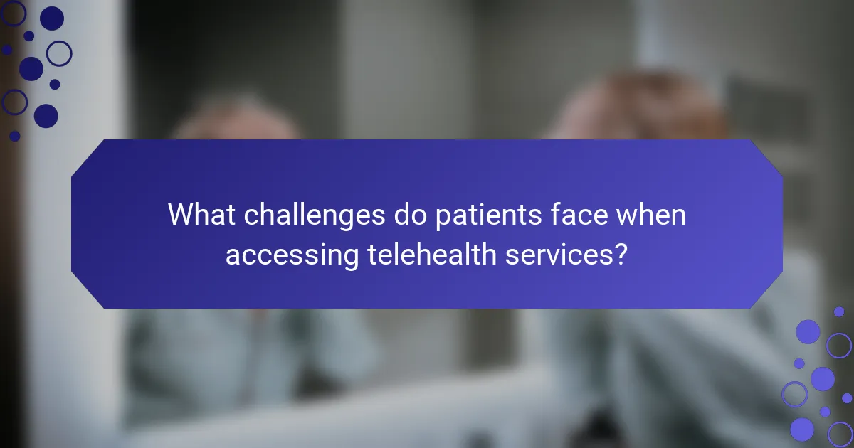 What challenges do patients face when accessing telehealth services?