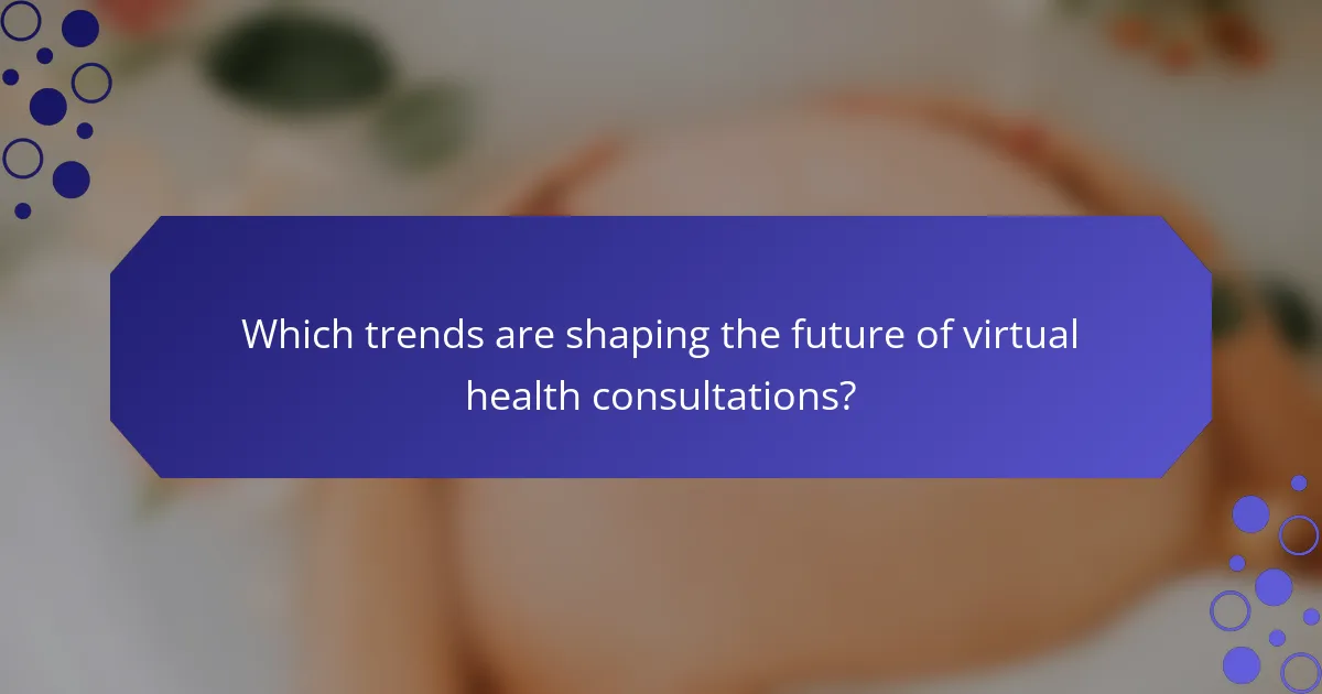 Which trends are shaping the future of virtual health consultations?